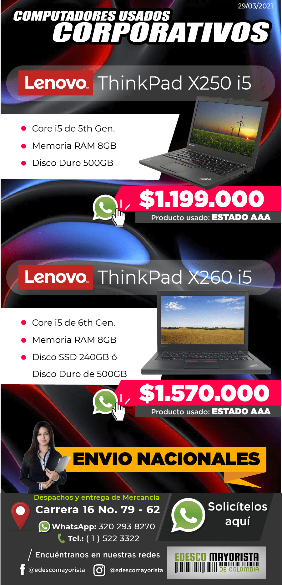 Lenovo ThinkPad X250 i5 5th - X260 i5 6th