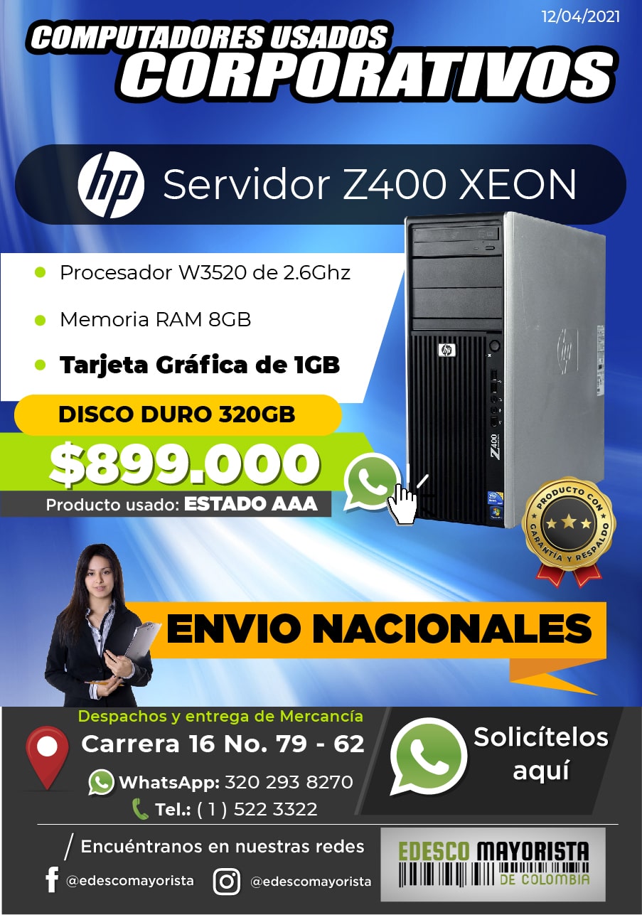 Servidor HP Z400 XEON
