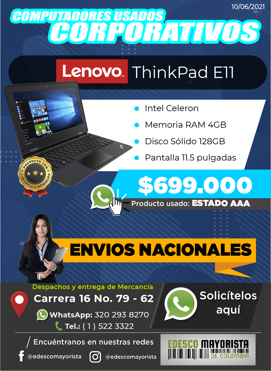 Portátil Lenovo ThinkPad E11
