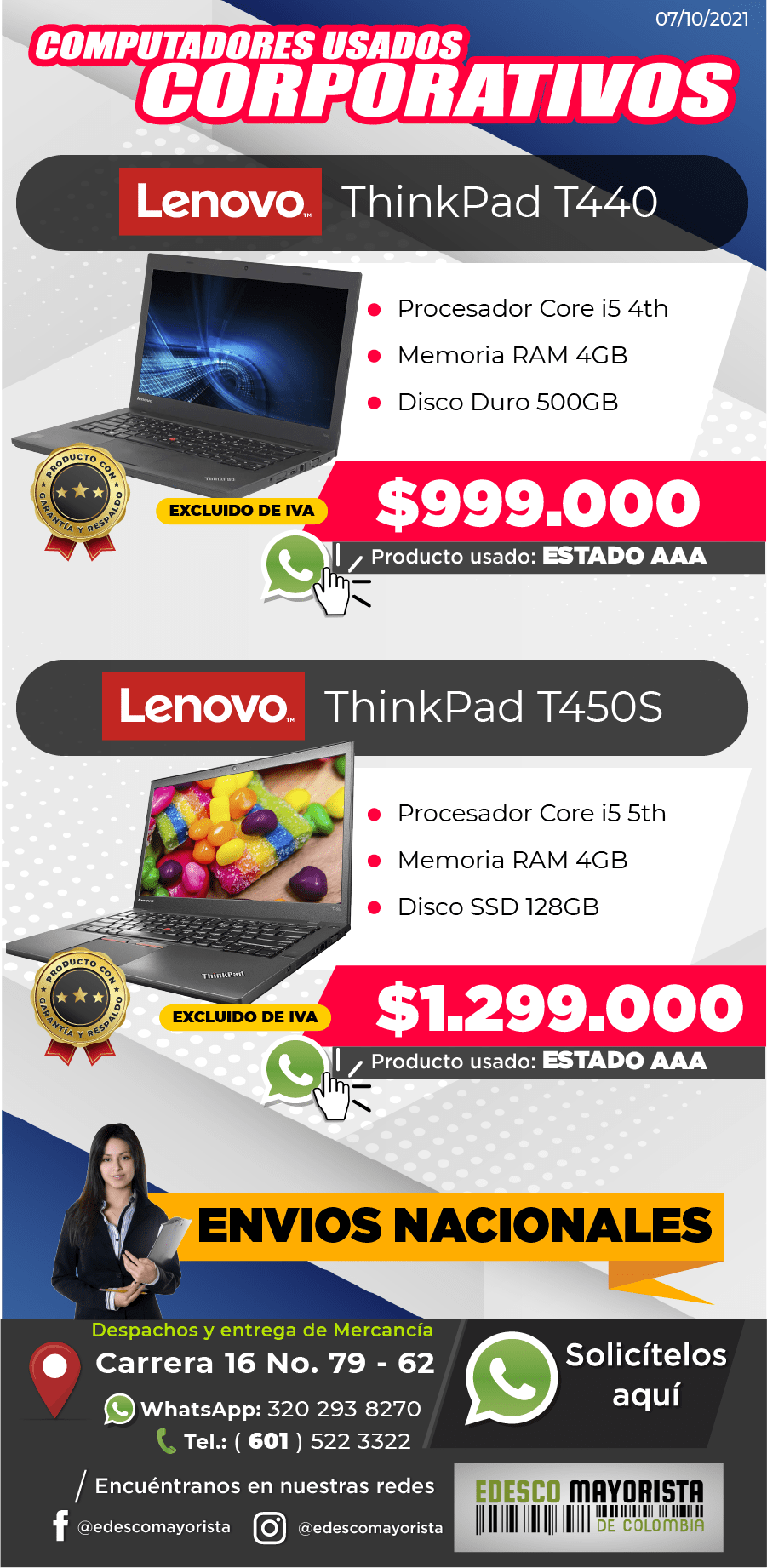 Portátil Lenovo ThinkPad T440 - T450S