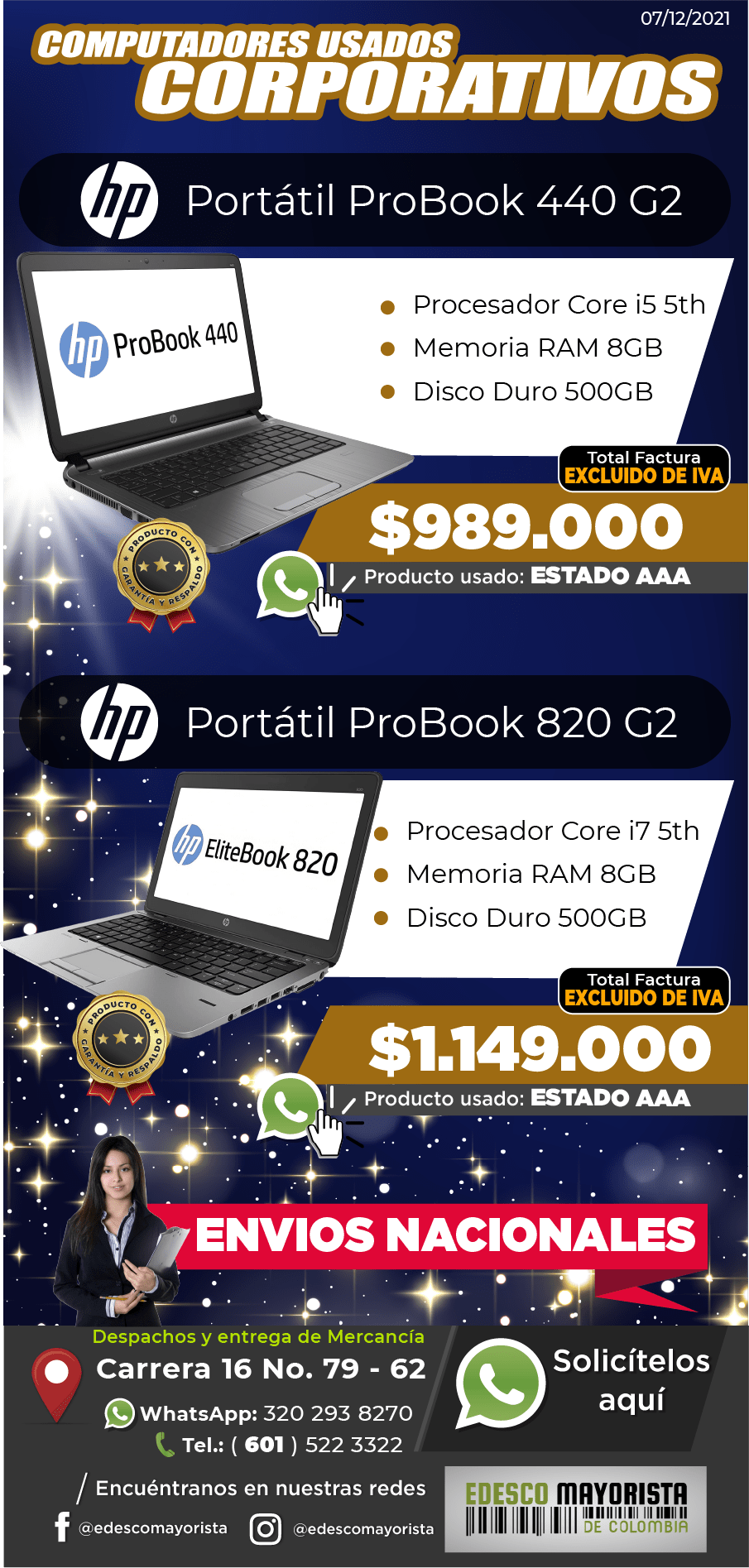 Portátiles HP Probook 440 G2 - 820 G2