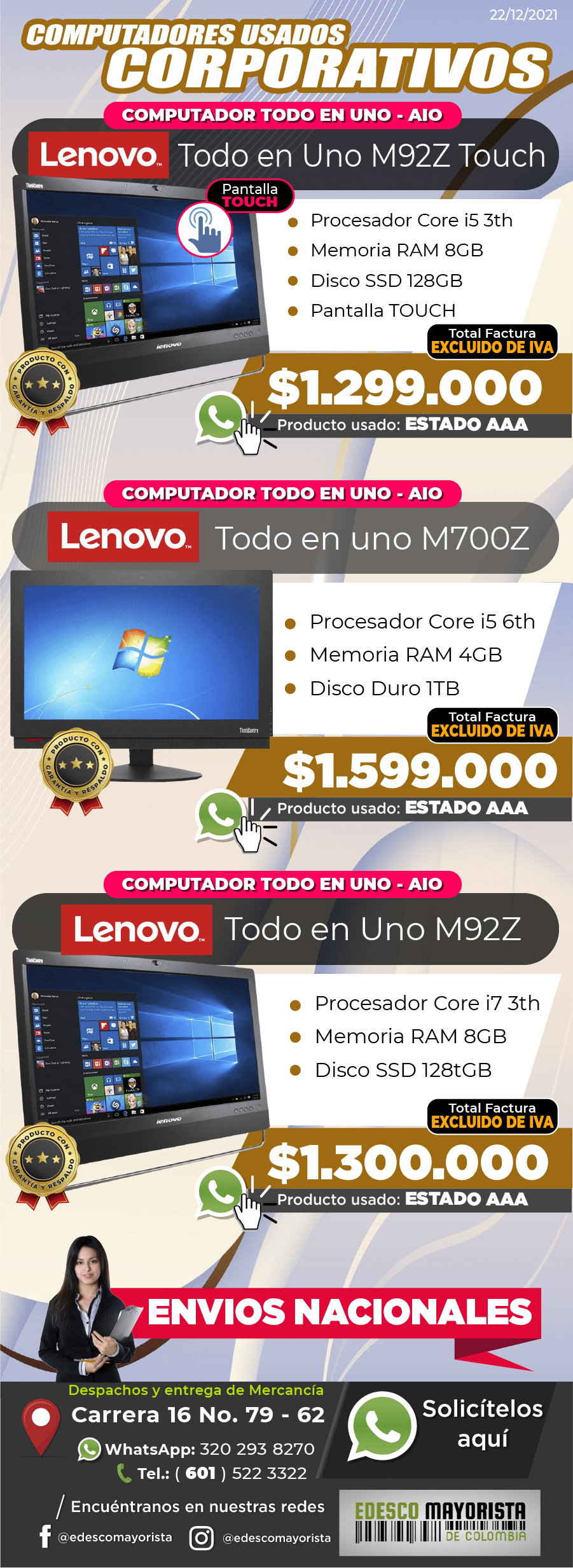 AIO Todo en Uno Lenovo M92Z Touch - M700Z