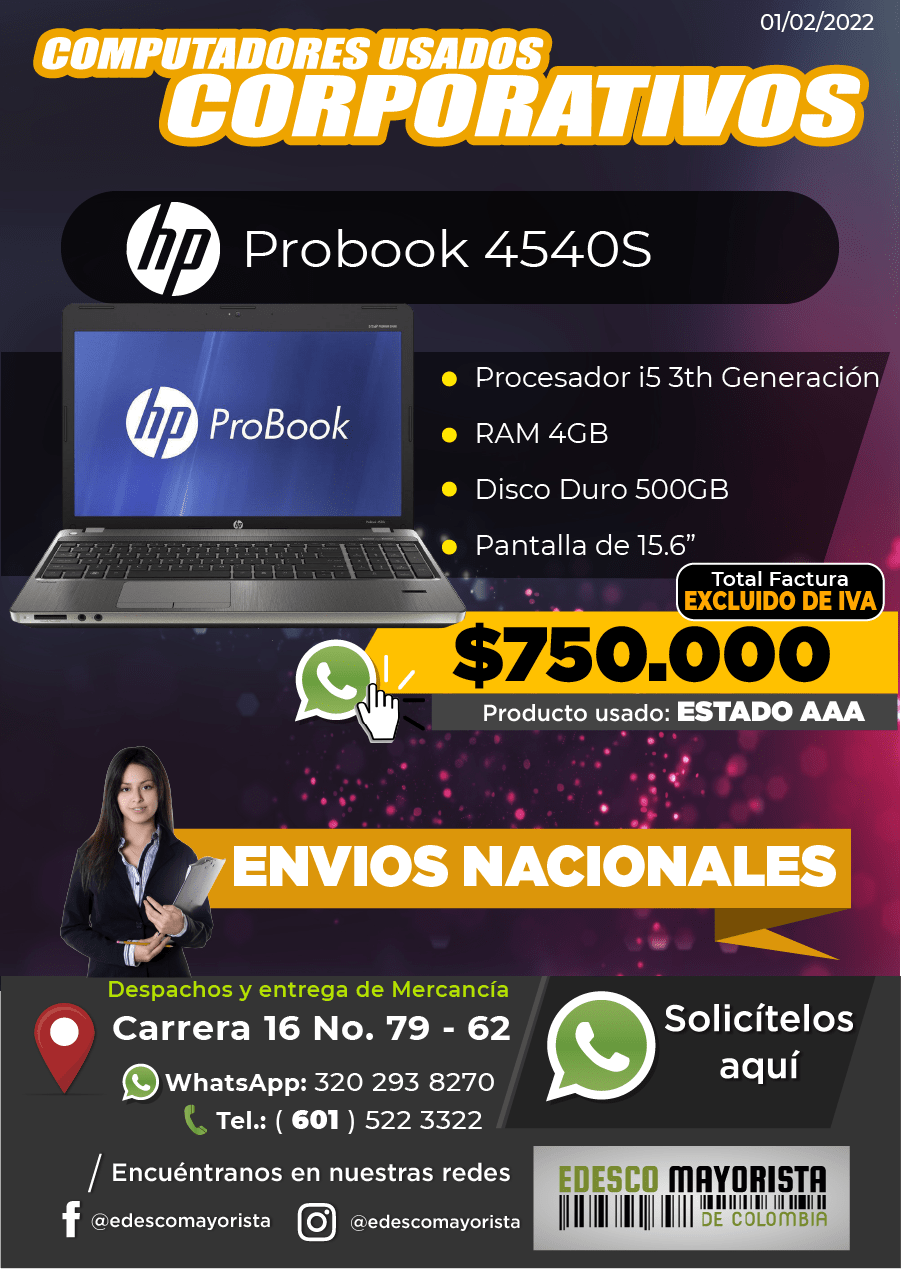 Portátil HP Probook 4540S