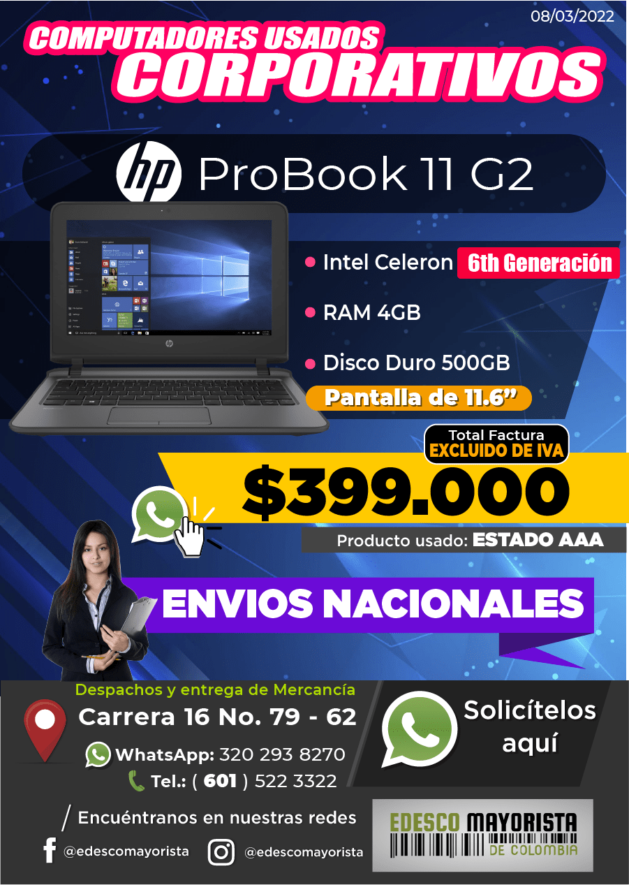 Portátil HP Probook 11 G2