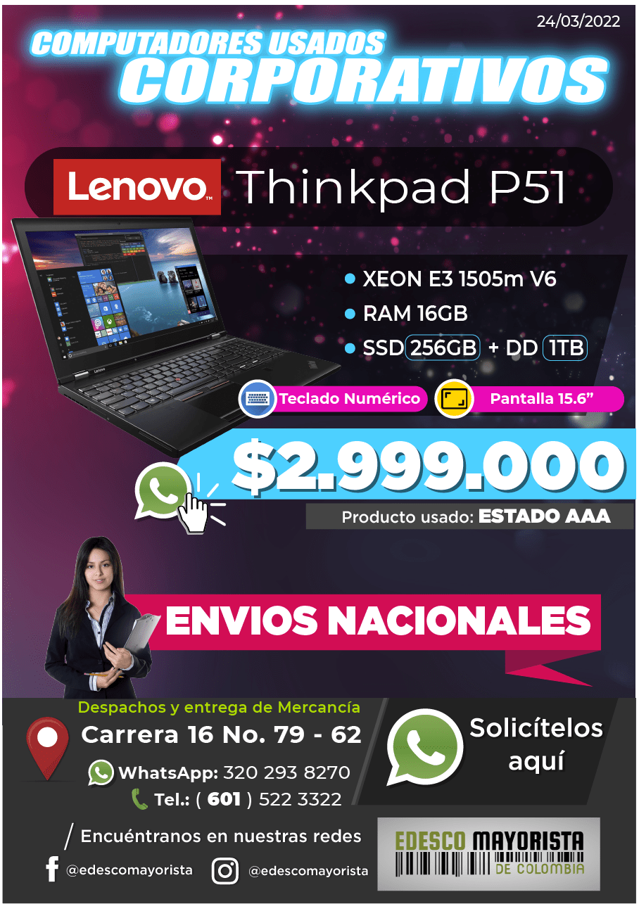 Portátil Lenovo Thinkpad P51