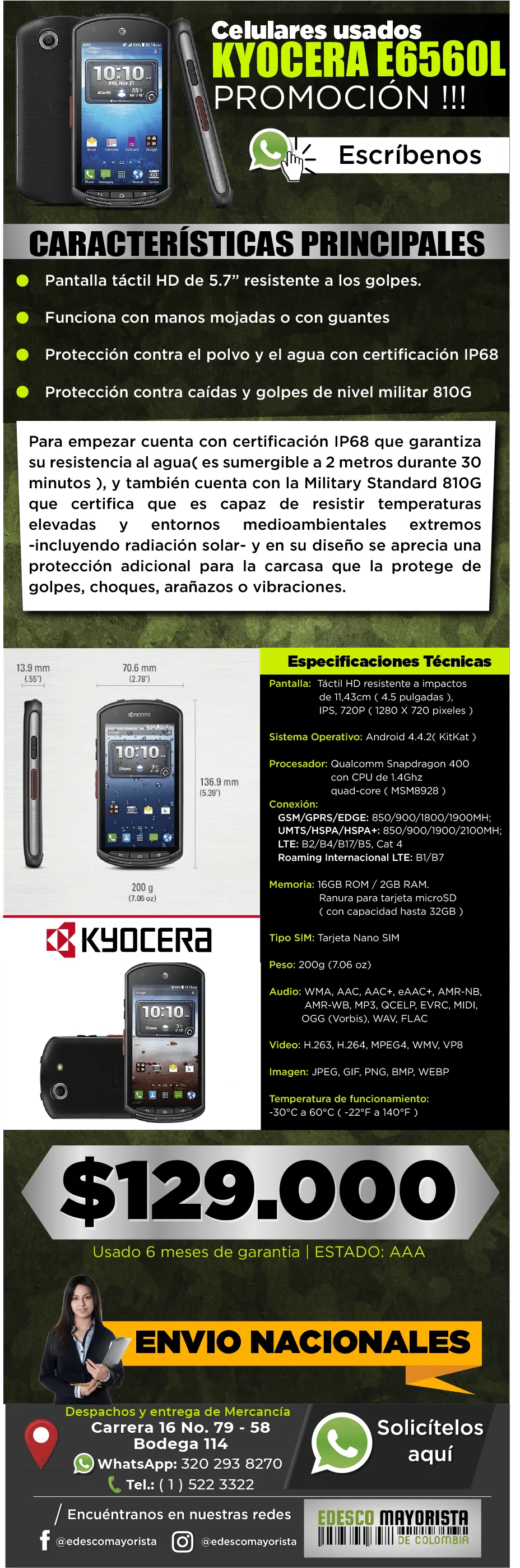 Celular Kyocera E6560L
