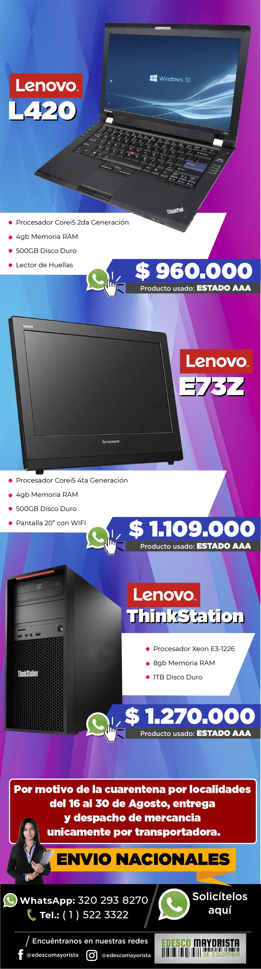 All in One Lenovo E73Z