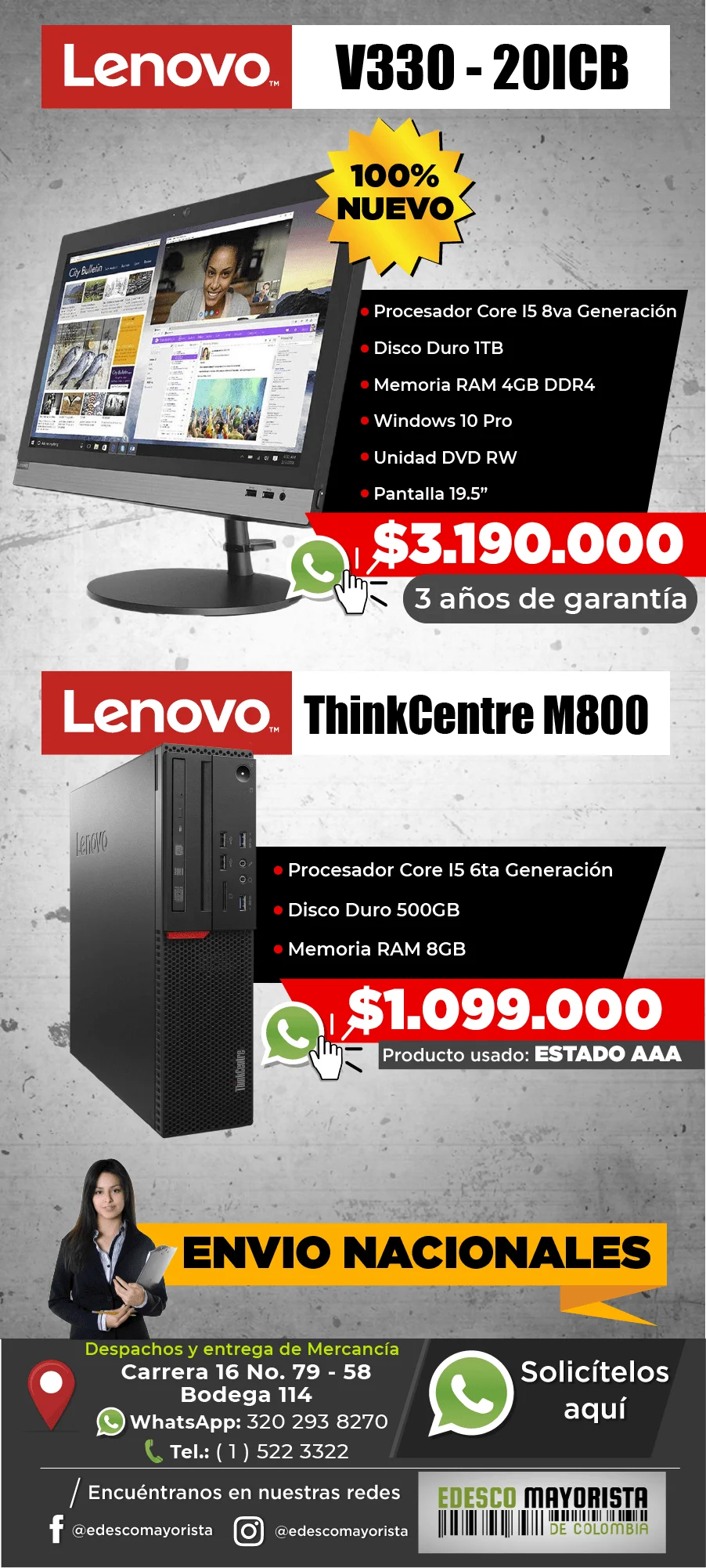 Todo en Uno Lenovo V330 AIO